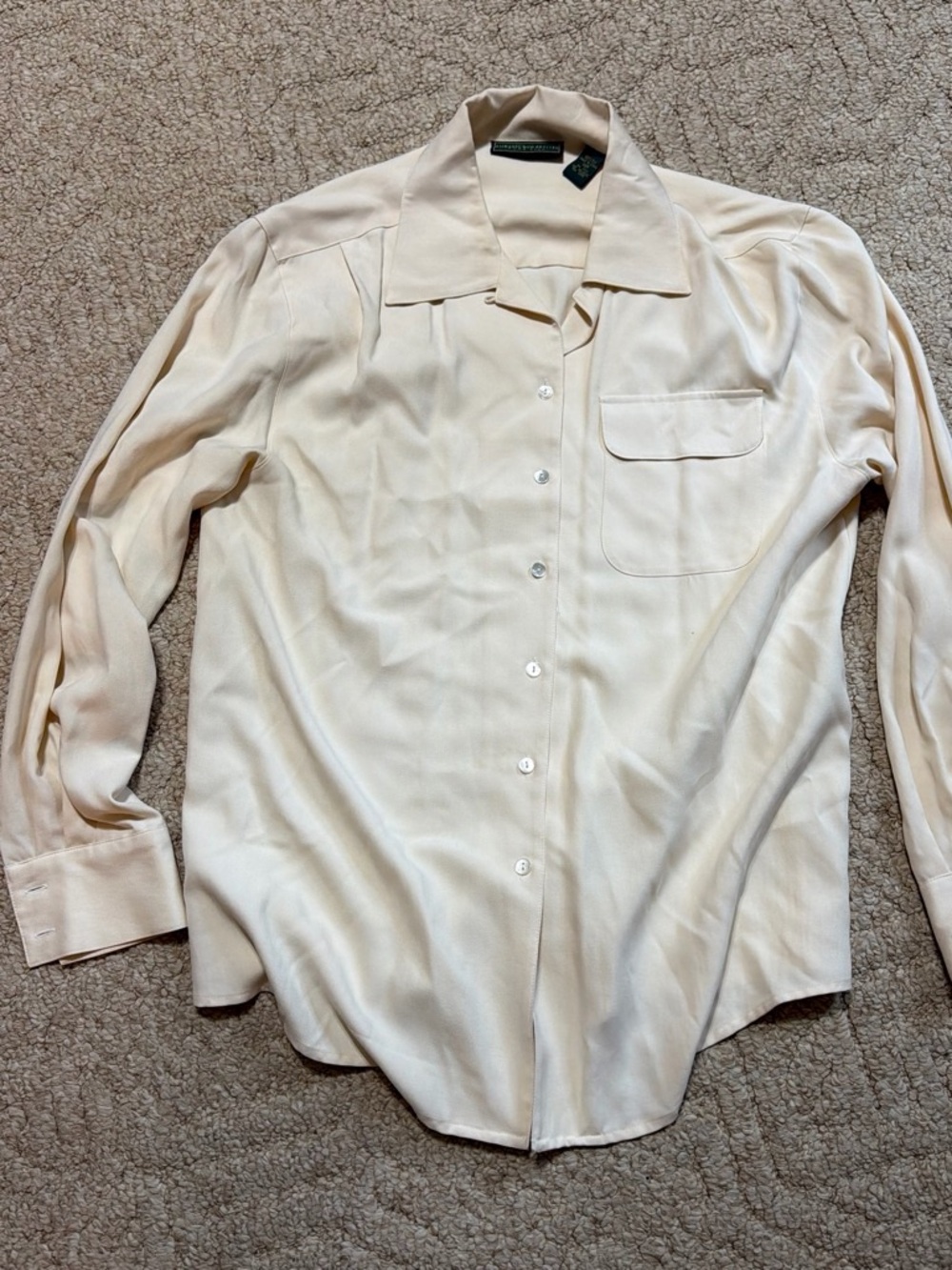 Embassy Row Classic Cream Button-Down Shirt
